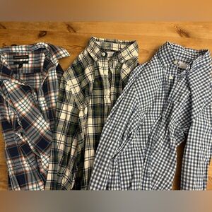 Gap and Banana Republic Plaid and Checkered Men's Shirt Set of 3